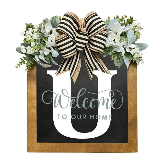 Last Name Front Door Wreath Front Door Porch Decoration for for Home Blessings Spring Parties