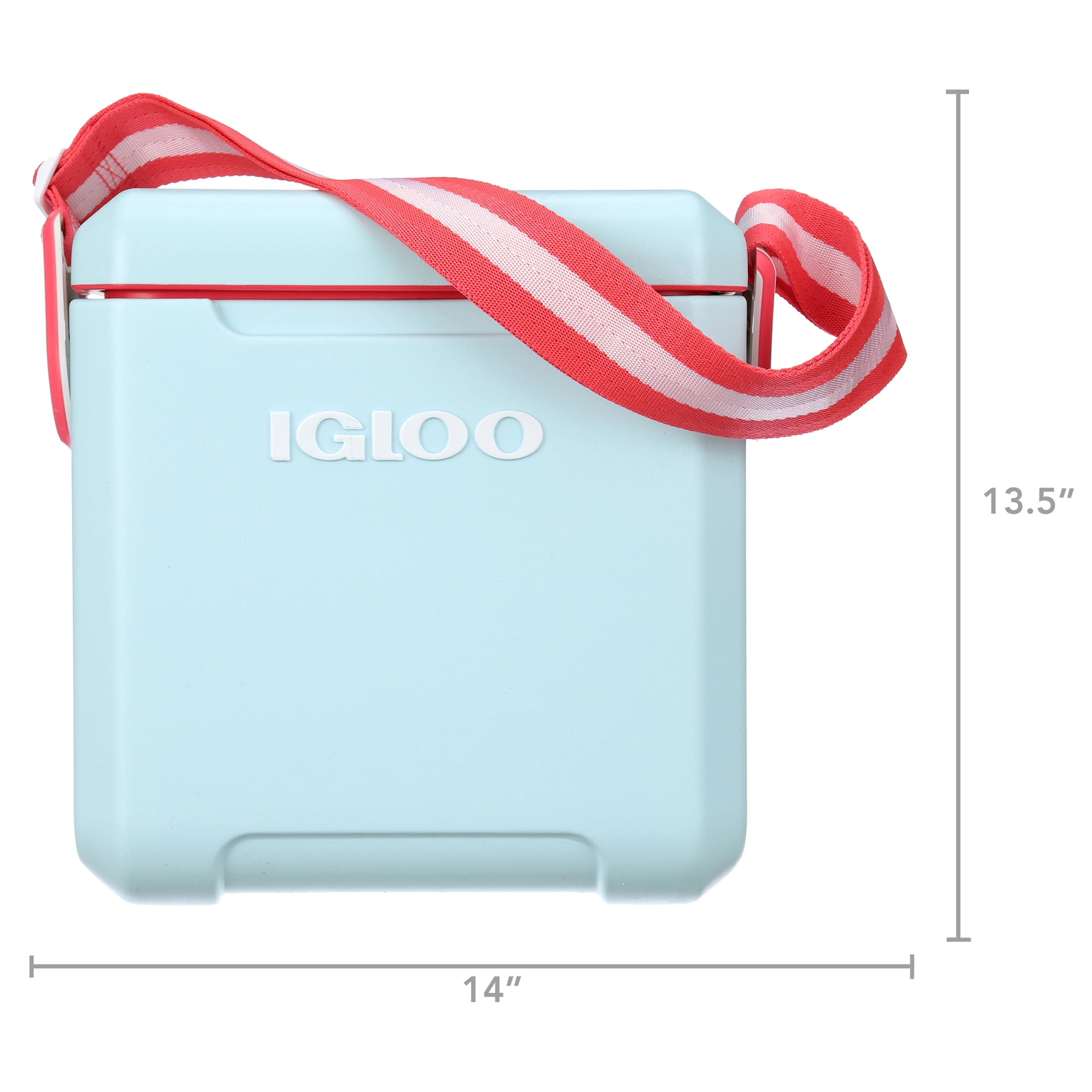 ◇ILLIGO◇ Atypical Pocket Back Butter Igloo Tag Along Max Cold 11 Qt Hard Sided Cooler, Blue Aqua