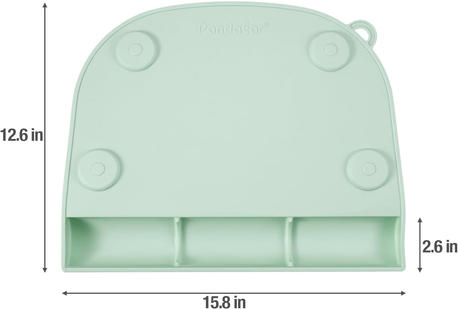 PandaEar 2 Pack Silicone Suction Placemats for Baby Kids, Food Grade Mats Toddler Placemats with Food Catching Pockets for Dining Table & Restaurants -Green/Brown