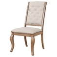 thumbnail image 3 of Miekor Furniture Cream and Barley Brown Tufted Back Dining Chair (Set of 2) B5A7815, 3 of 9