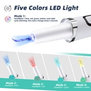 Plaque Remover for Teeth, Tooth Scraper Polisher, Ultrasonic Tooth Cleaner Dental Tartar Calculus Remover with LED Light Teeth / 5 Adjustable Modes ,Cleaning Kit Safe for Adult Kids (White)