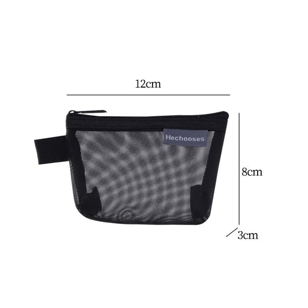 Mesh Zipper Pouch Women Nylon Mesh Cosmetic Bag Mesh Makeup Bag