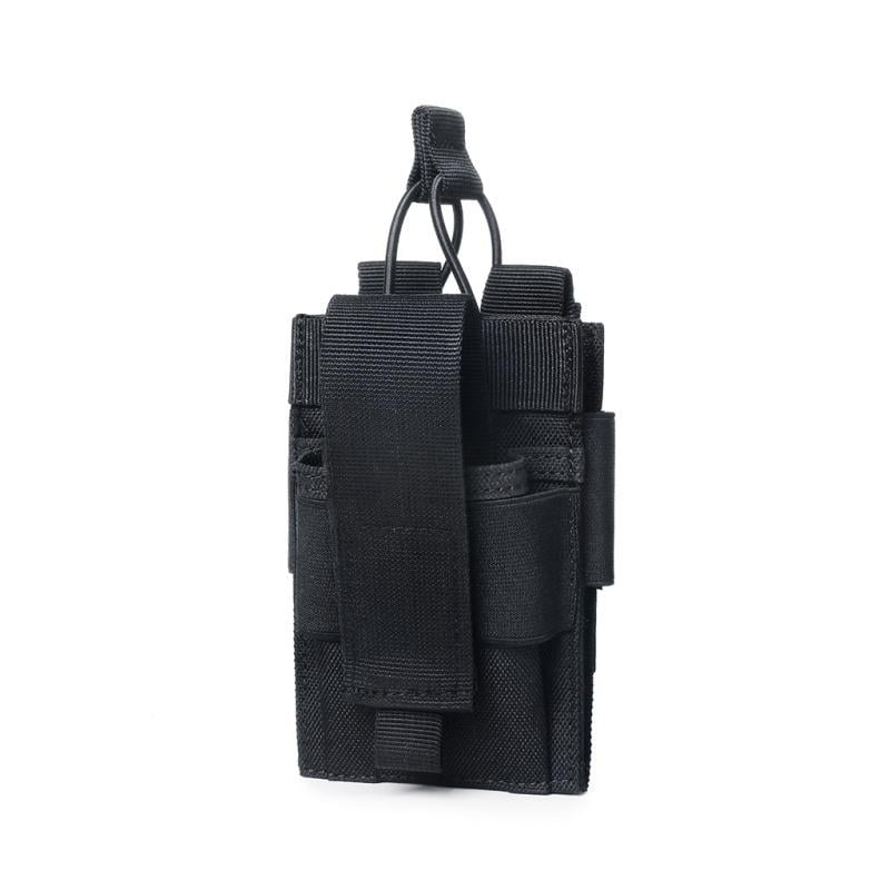 Outdoor Molle Tactical Military Radio Walkie Talkie Holder Bag EDC Pouch Pocket 
