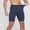 Navy, variant on Men's Summer Solid Compression Shorts, High Elastic Soft Fabric, 5 Inch Athletic Liner Shorts for Training Navy XL