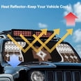 thumbnail image 4 of HUIACONG Western Aztec Sun Shade Windshield Compatible with Jeep Wrangler JK JL Windshield Shade Heat Shield Windshield Cover Bolck UV Rays & Protect Car Interior, 4 of 6