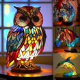 thumbnail image 3 of New Animal Table Lamp Series Stained Night Light Retro Desk Lamp Gift, 3 of 5