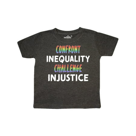 

Inktastic Confront Inequality Challenge Injustice Gift Toddler Boy or Toddler Girl T-Shirt