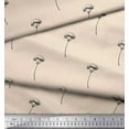 thumbnail image 3 of Soimoi White Poly Georgette Fabric Cotton Ball Leaves Print Sewing Fabric Yard 52 Inch Wide, 3 of 3
