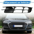 thumbnail image 3 of 1pc Cubierta de Rejilla de Luz Antiniebla Frontal Izquierda para Audi Q7 2007 2008 2009 No.4L0807681 ABS Negro, 3 of 7