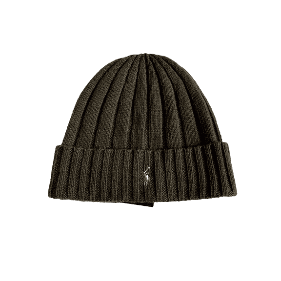 Polo Ralph Lauren Men's Ribbed Knit Beanie, Olive, One Size