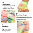 thumbnail image 5 of Vaslanda Women High Waist Workout Yoga Gym Tie Dye Cycling Shorts, 5 of 6