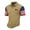 Khaki, variant on Men's USA 250th Anniversary Polo Shirt 1776-2026 Patriotic American Flag Sleeve Golf Shirt