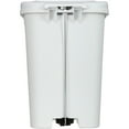thumbnail image 4 of Rubbermaid, Premium Step On Wastebasket, Plastic, 13 gal, White, 4 of 7