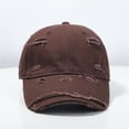 thumbnail image 2 of SikaFu Baseball Hat Female New Spring And Summer Wild Soft Top Hip Hip Hip Hip -Hop Hats Outdoor Student Retro Personality Broken Hole Shading Cap, 2 of 9