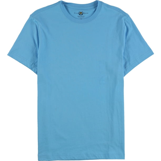 Club Room Camiseta básica con cuello redondo para hombre, azul, extragrande