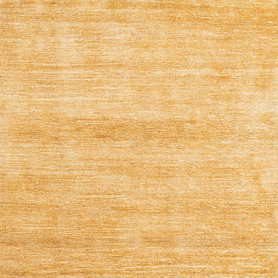 Ahgly Company Indoor Square Abstract Chrome Gold Yellow Abstract Area Rugs, 3' Square