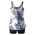 thumbnail image 4 of Ensembles de Bikinis pour Femmes, Mode Dames Multicolore Rétro Imprimé Fleurs Feuilles Maillots de Bain à Bretelles Femmes Maillot de Bain Deux Pièces, 4 of 6