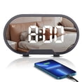 thumbnail image 1 of Mistaha LED Display Mirror Alarm Clock with 12/24H Switch, Dual Alarms, Snooze Function, Dimmable, Adjustable Volume, Digital Clock, Desktop Smart Electronic Clock, Student Wake-Up Tool, Bedside, 1 of 6