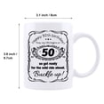 thumbnail image 2 of Funnil 50th Birthday Mug Turning 50 Ceramic Coffee Cup 50 Years Bday Gag Present for Her and Him, 2 of 7