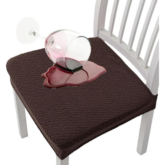 2/4/6 Pcs Conservatione Waterproof Jacquard Chair Covers, Waterproof Seat Covers for Dining Chairs, Forros para Sillas De Comedor, Stretch Jacquard Dining Chair Cover (A,2PCS)