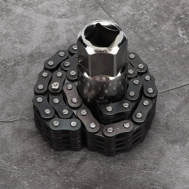 Llave para filtro de aceite de coche, 14 cm, resistente, para cadena, extractor de filtro de aceite, llave de correa, construcción robusta