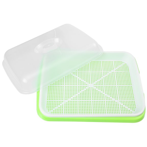Soil Free Wheatgrass Grower Hydroponic Nursery Pot 1 Set Plastic Bean Sprout Tray
