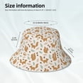 thumbnail image 3 of Fotbe Squirrel And Leaves Sombrero Tipo Pescador con Estampado – Sombrero de Sol de Algodón de Moda para Playa, Golf, Pesca, 3 of 6