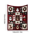 thumbnail image 3 of Christmas Blanket 27-80in Blue Cozy Flannel Soft Warm Throw for Bed Sofa Winter Home Decor by OVFUIZ, 3 of 9