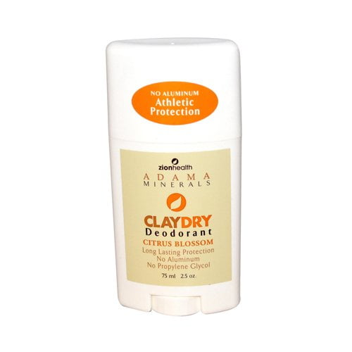 Zion Health ClayDry Aluminum-Free Deodorant, Citrus Blossom, 2.5 Oz