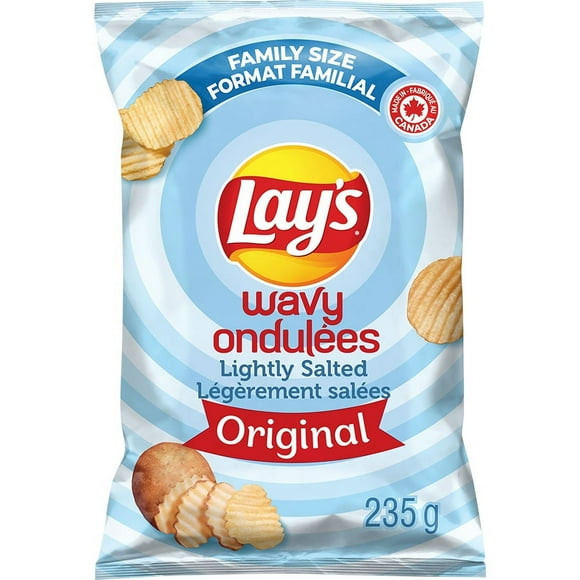 Wavy Lay's Lightly Salted potato chips, 235g