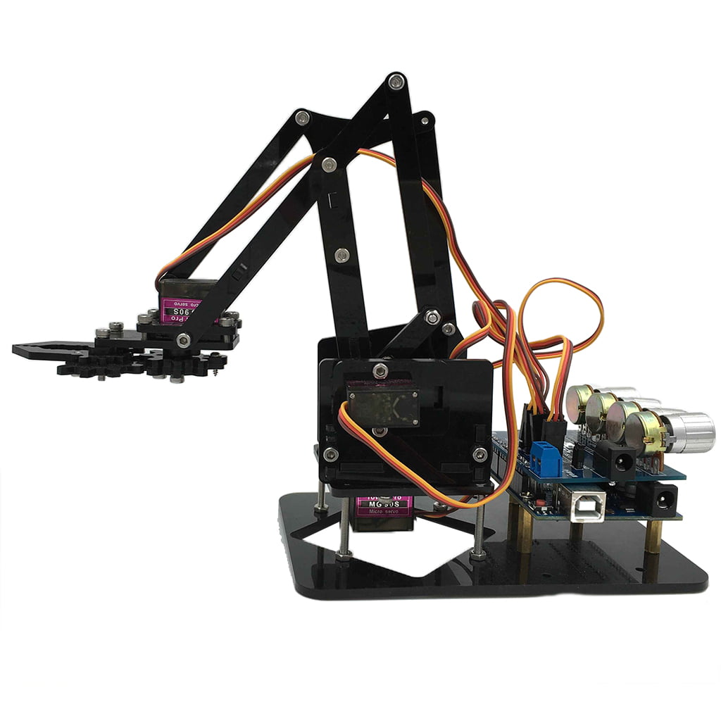 Acrylic Mechanics Handle Robot 4 DOF arm arduino Created Learning Kit 