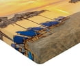 thumbnail image 2 of Ambesonne Summer Fitted Sheet, Sandy Beach with Sunrise, Full Size, Tan Blue, 2 of 3