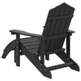 thumbnail image 3 of vidaXL Chaise Adirondack de Jardin avec Repose-Pieds HDPE Anthracite, 3 of 4