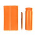 thumbnail image 3 of Set promocional con termo, libreta y bolígrafo personalizable naranja 24.4 x 21 x 6.5, 3 of 4