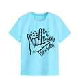thumbnail image 1 of Felwors Girls Soft Short Sleeve Crew Neck T Shirts 6 Color Printed T Shirt, 1 of 5