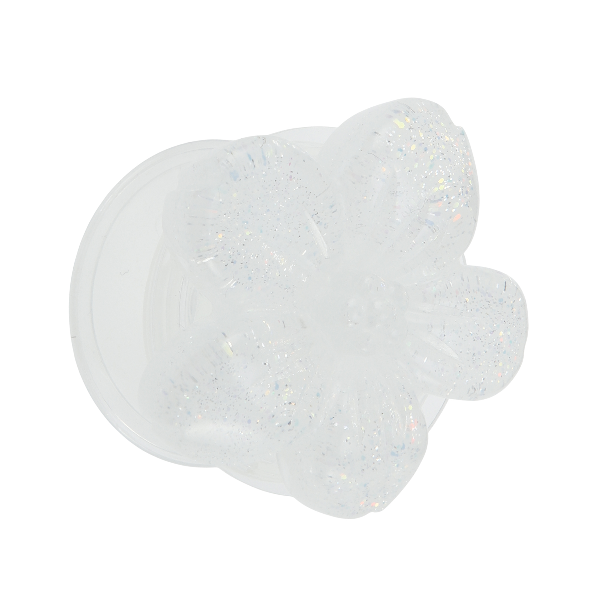 Unique Bargains Flower Morandi Glitter Phone Grip 1 Pc White