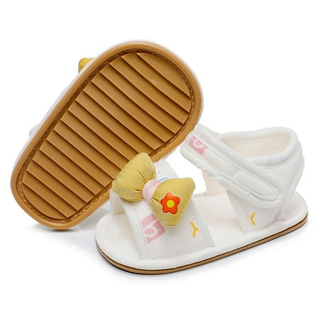 

Qazqa Girls Bowknot Open Toe Cartoon Prints Shoes First Walkers Shoes Summer Toddler Flat Sandals