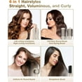 thumbnail image 2 of 6 in 1 Multi Hair Styler Dryer Brush, 110,000 RPM High-Speed, Negative Ionic, Fast Drying for Professional Blow Dry, Curling, Volumizing, Straightening and Styling, Gold, 2 of 4