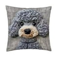 thumbnail image 2 of 1Pc 2D Dog Pillow Cover,Short Lint Pillow Cover 18X18Inch Cute Imitation Embroidery Pattern Decorative Throw Pillowcase For Sofa Bedroom Living Room Home Decoration, 2 of 6
