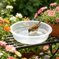 thumbnail image 4 of Round Bird Feeder Bowl Wild Birds Seed Feeder Tray Bird Bath Water Bowl For Outdoor Indoor(White-17Cm), 4 of 7