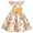 Yellow a, variant on Spazoro Kids Girls Dresses, Floral Print Short Sleeve Round Neck Fashion Princess Dress for Child Girls Blue Size 4-5 T