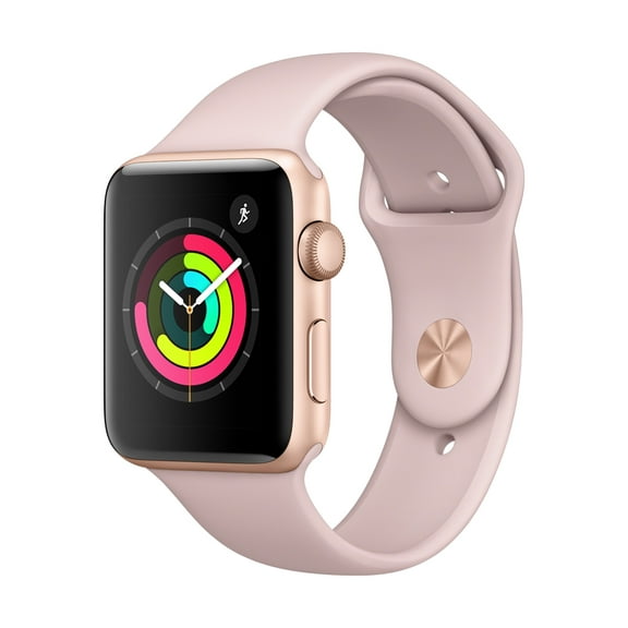Restored Apple Watch - Series 3 - 42mm - Gold Aluminum Case - Pink Sand Sport Band (Refurbished)