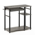 thumbnail image 5 of Furinno Abbott Desk, 31.5 Inch Grey Computer Desk with Keyboard Tray, Easy Assembly Gaming Desk with Storage Shelf, Office Desk for Home Office, Bedroom, Grey Oak, 5 of 5