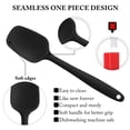 thumbnail image 3 of Silicone Spatulas, 5Pcs Rubber Spatula Heat Resistant Non-Stick Flexible Scrapers Baking Mixing Tool for Cake Cream Cooking Gadget Cookware - black, 3 of 6