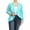 Aqua, variant on Women's Casual Stretch Comfort Open Front Draped Blazer Jacket