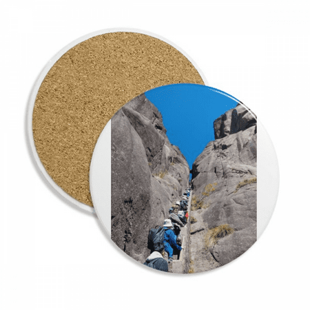 

One-line-sky Art Deco Fashion Coaster Cup Mug Tabletop Protection Absorbent Stone
