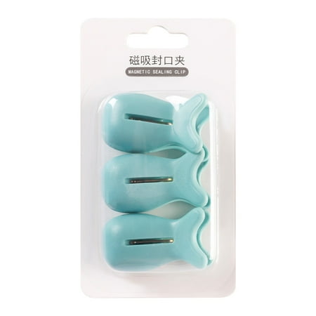 

Mittory 3pc Magnetic Attraction Food Bag Clip Seal Clip Milk Powder Snack Clip Sealer Kitchen Food Clip Potato Chips Milk Seal Clip