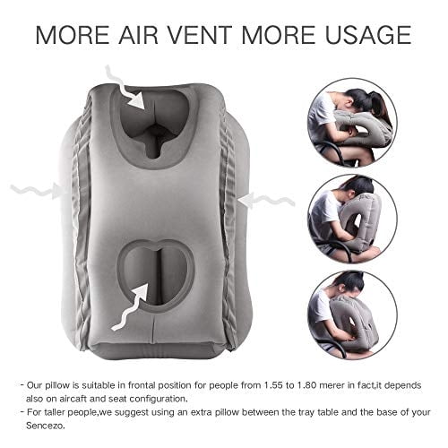 Almohada de cuello inflable Sunany utilizada para aviones/automóviles/autobuses/trenes/oficina de oficina con Sunany Sunany