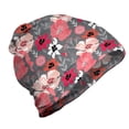 thumbnail image 1 of Floral Unisex Beanie, Various Retro Flower Images, Hiking Outdoors, Multicolor, by Ambesonne, 1 of 1