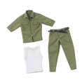 thumbnail image 3 of arctrm 1/12 Action Figure Clothes Set, Work Shirt Model, Cosplay Accessories, Miniature Green, 3 of 10